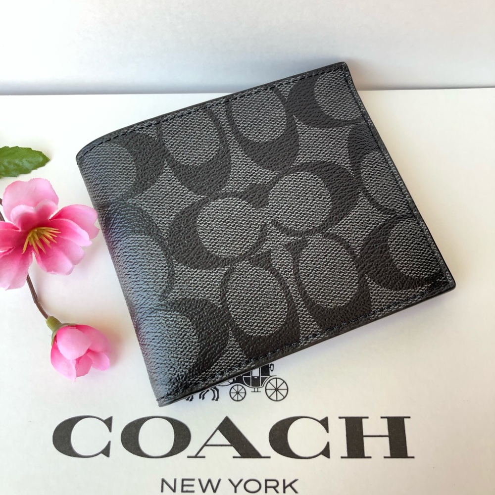 Coach Men’s Double Billfold Wallet F57083 - Picture 2 of 8